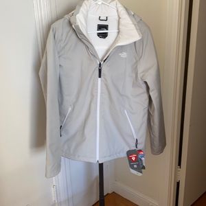 Light grey North Face ski jacket